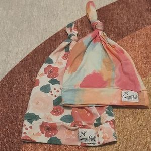 Set of 2 Copper Pearl Baby Beanies